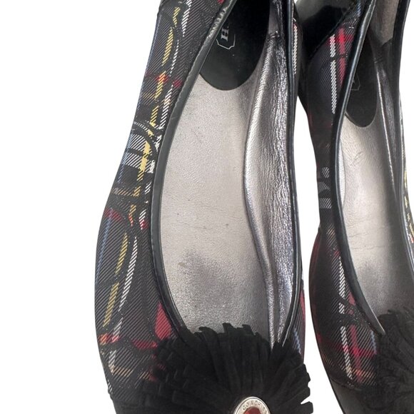COACH Womens Robbin Plaid Logo Flats Size 8 - Picture 4 of 9